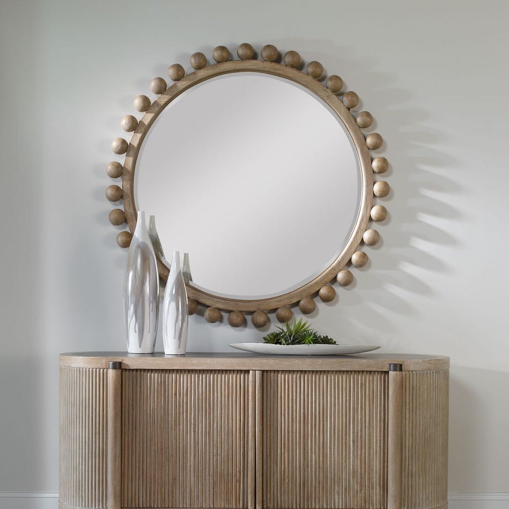 Brianza Round Mirror - 50 Natural