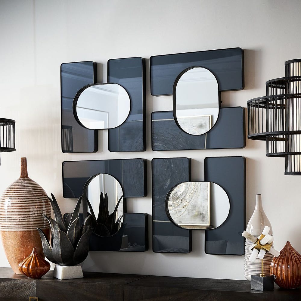 Embrace Square Mirror - 24x24 Smoke