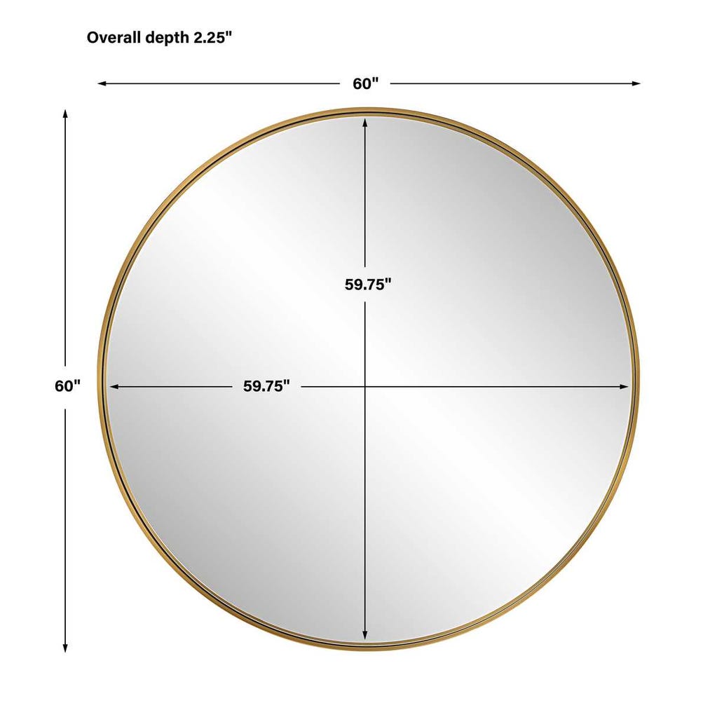 Padria Round Mirror - 60 Brass