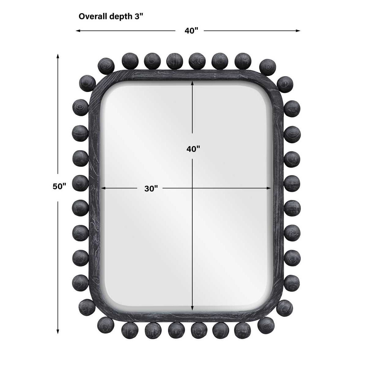 Brianza Mirror - 40x50 Ebony