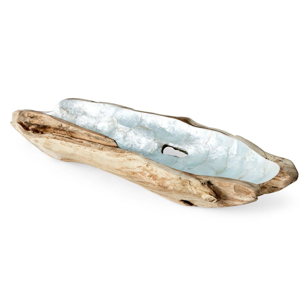 Pearl Forest Bowl - Blue Capiz