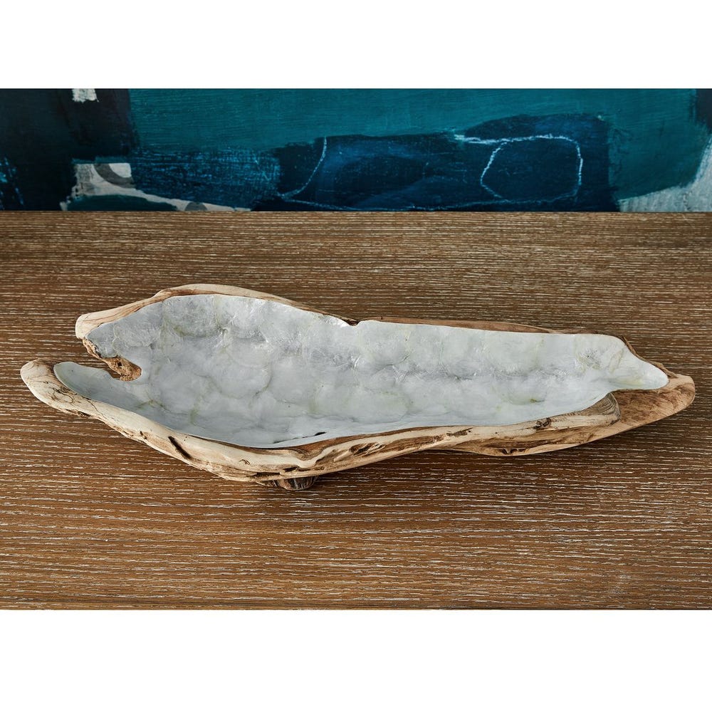 Pearl Forest Bowl - Blue Capiz