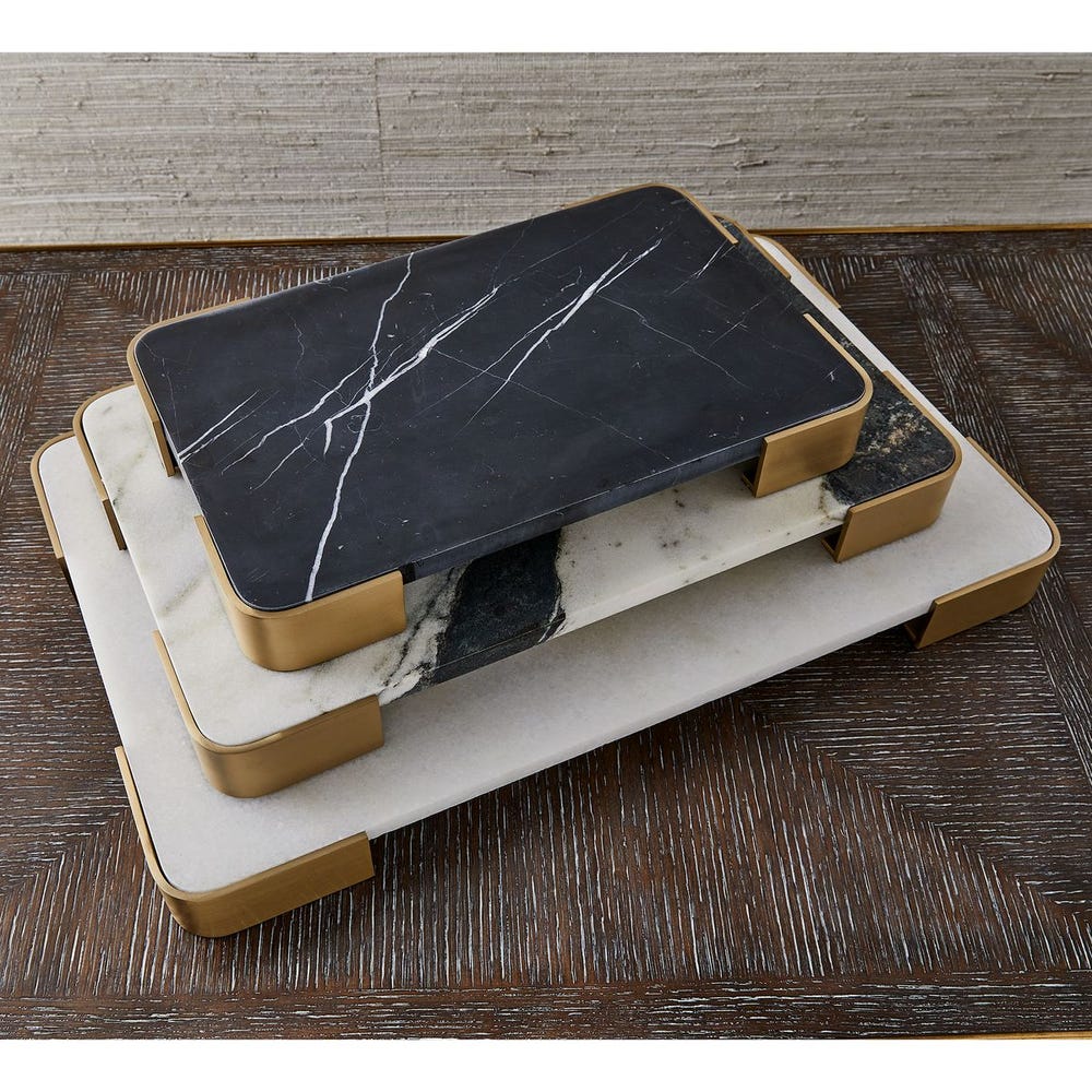 Elevated Tray/Plateau - Panda Marble Medium