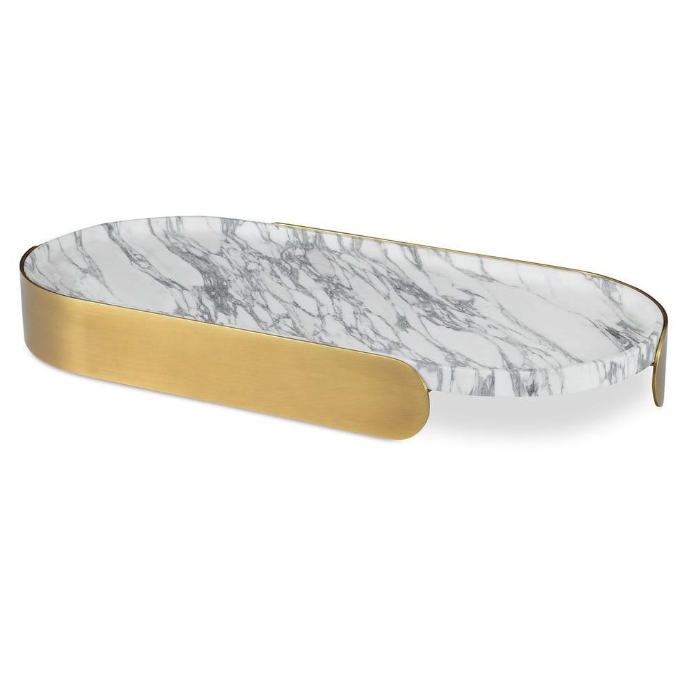 Lozenge Tray - Arabescato Marble