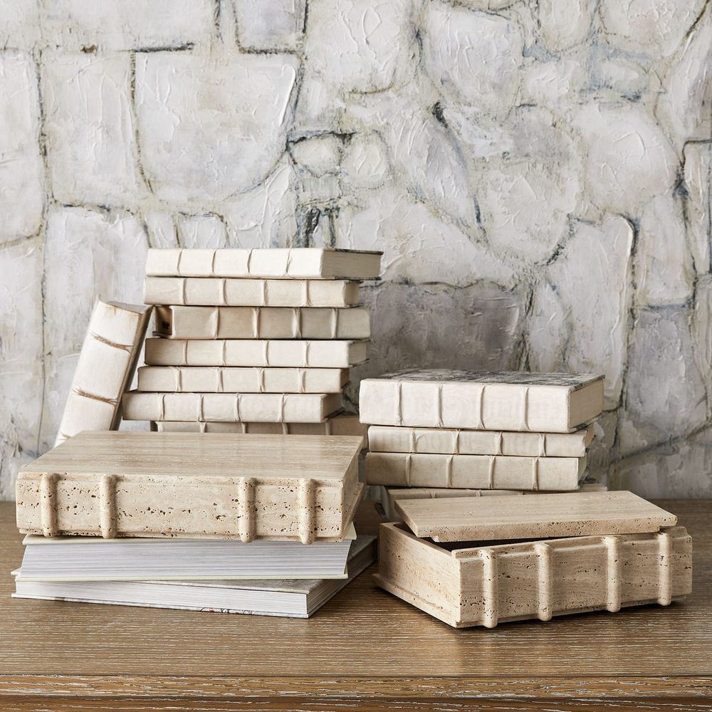 Novel Box - Travertine Large