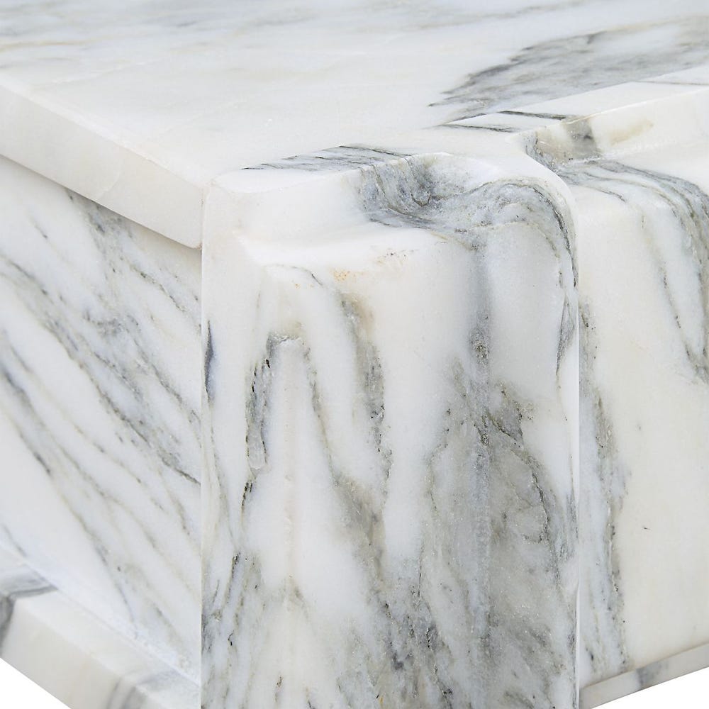 Novel Box - Arabescato Marble Large