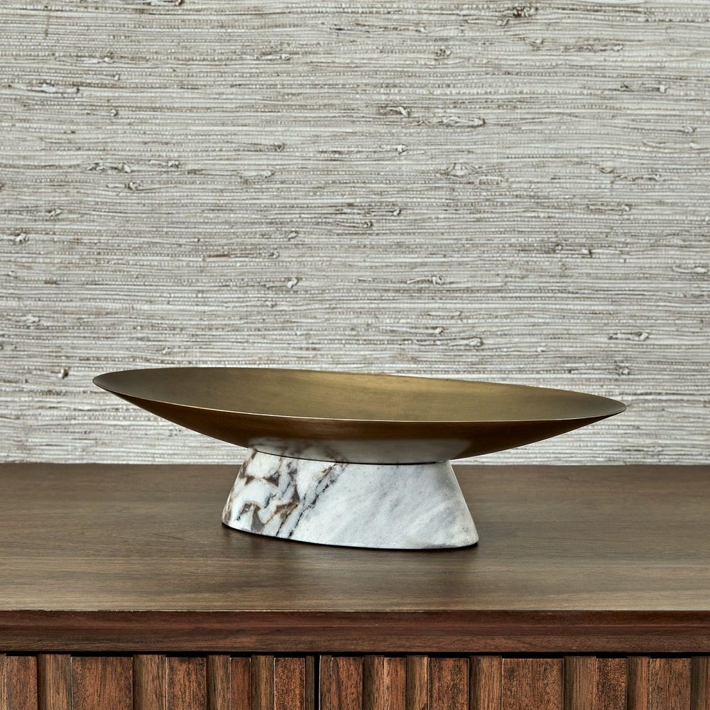 Coup de Grace Low Bowl - White Chocolate Marble