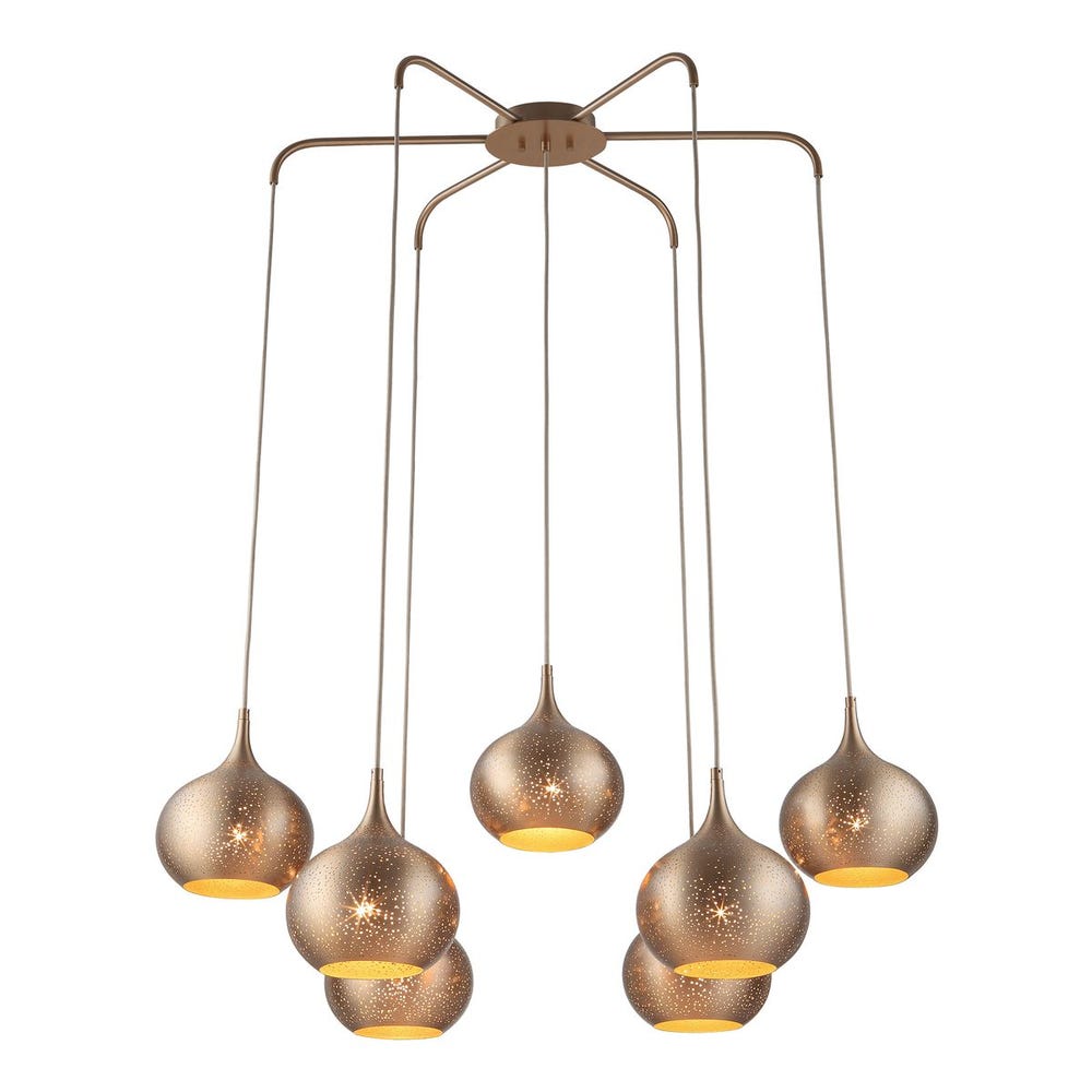 Golden Onion, 7 Lt Chandelier