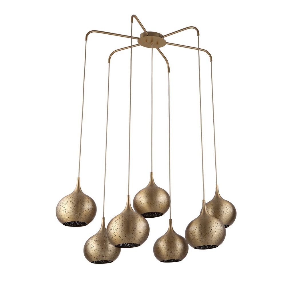 Golden Onion, 7 Lt Chandelier