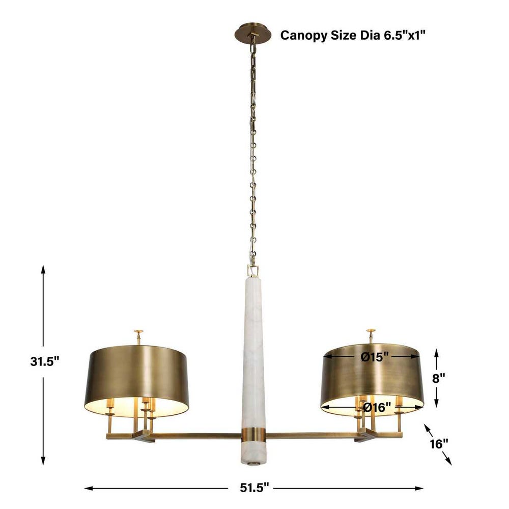 Double Shot, 6 Lt Chandelier