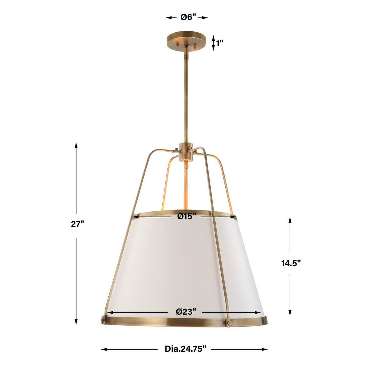 Leather Classic, 4 Lt Pendant - White