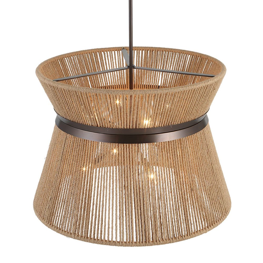 Highly Strung, 8 Lt Round Pendant - Natural