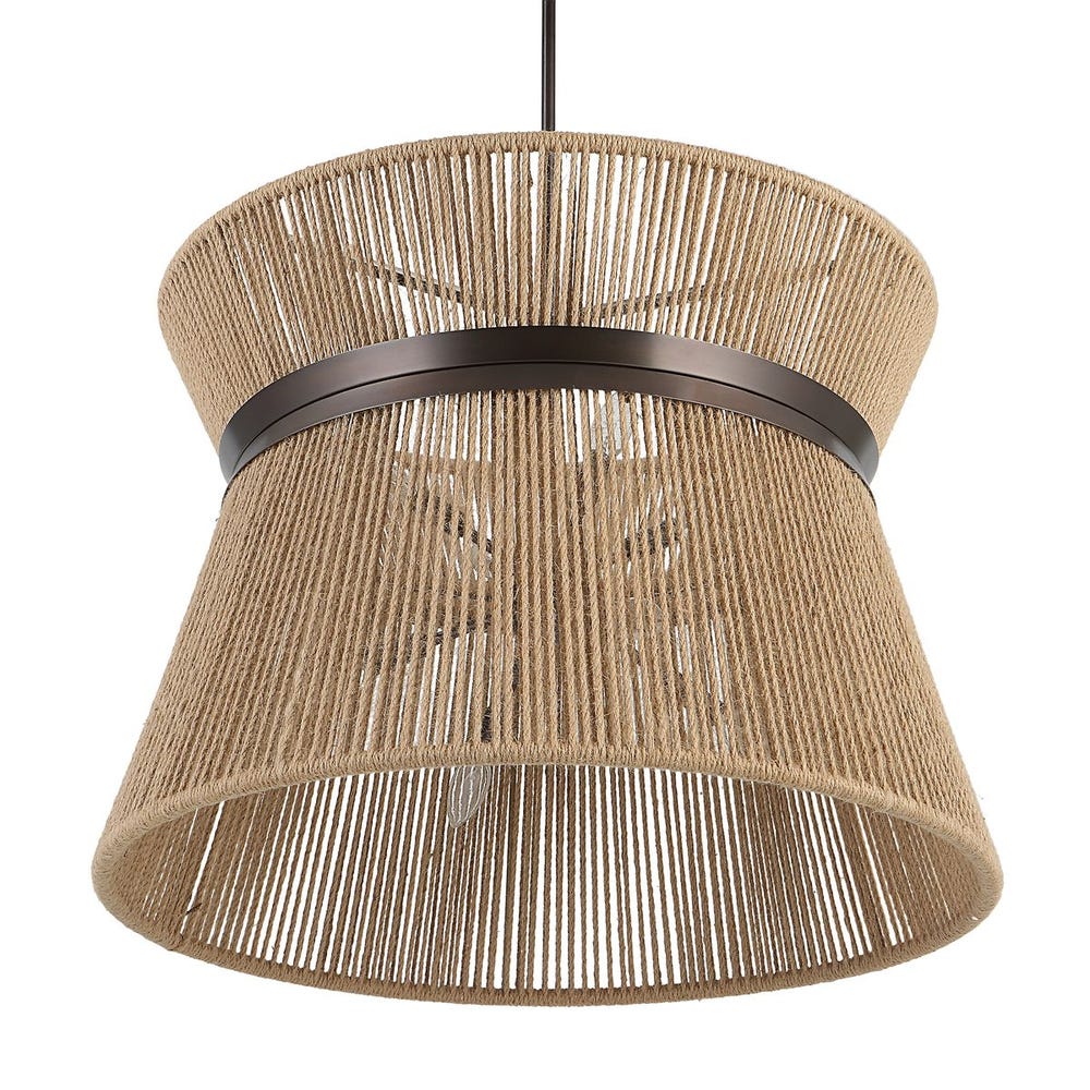 Highly Strung, 8 Lt Round Pendant - Natural