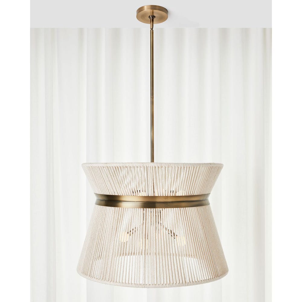 Highly Strung, 8 Lt Round Pendant - White