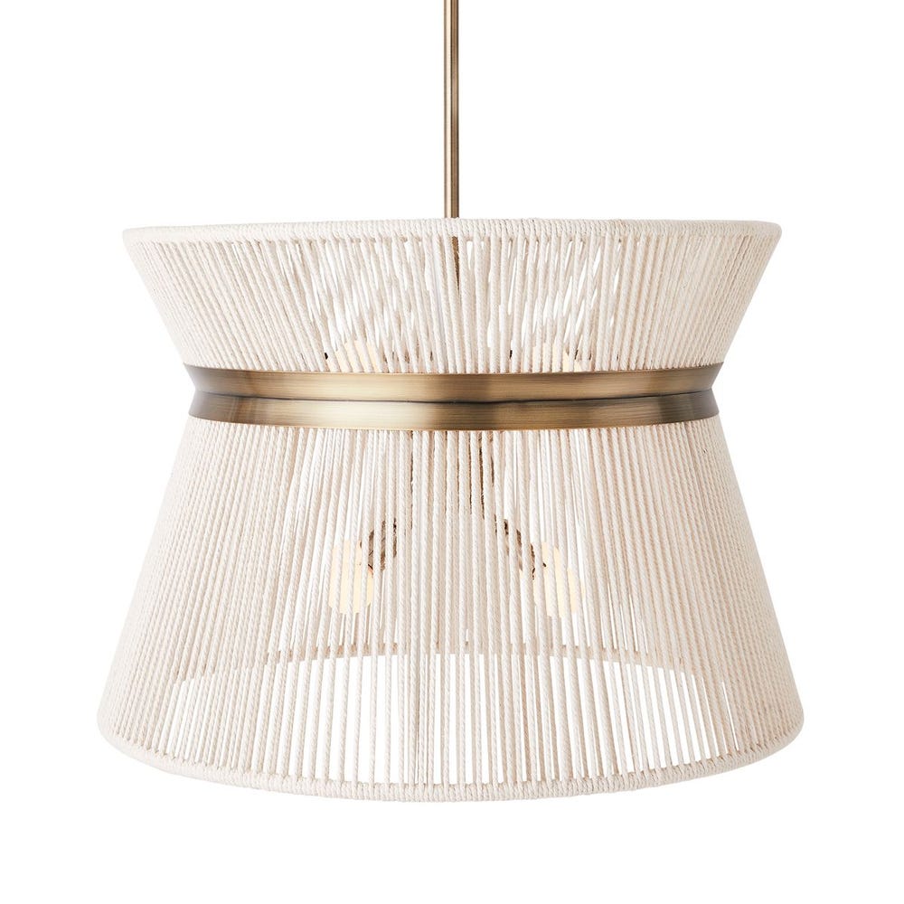 Highly Strung, 8 Lt Round Pendant - White