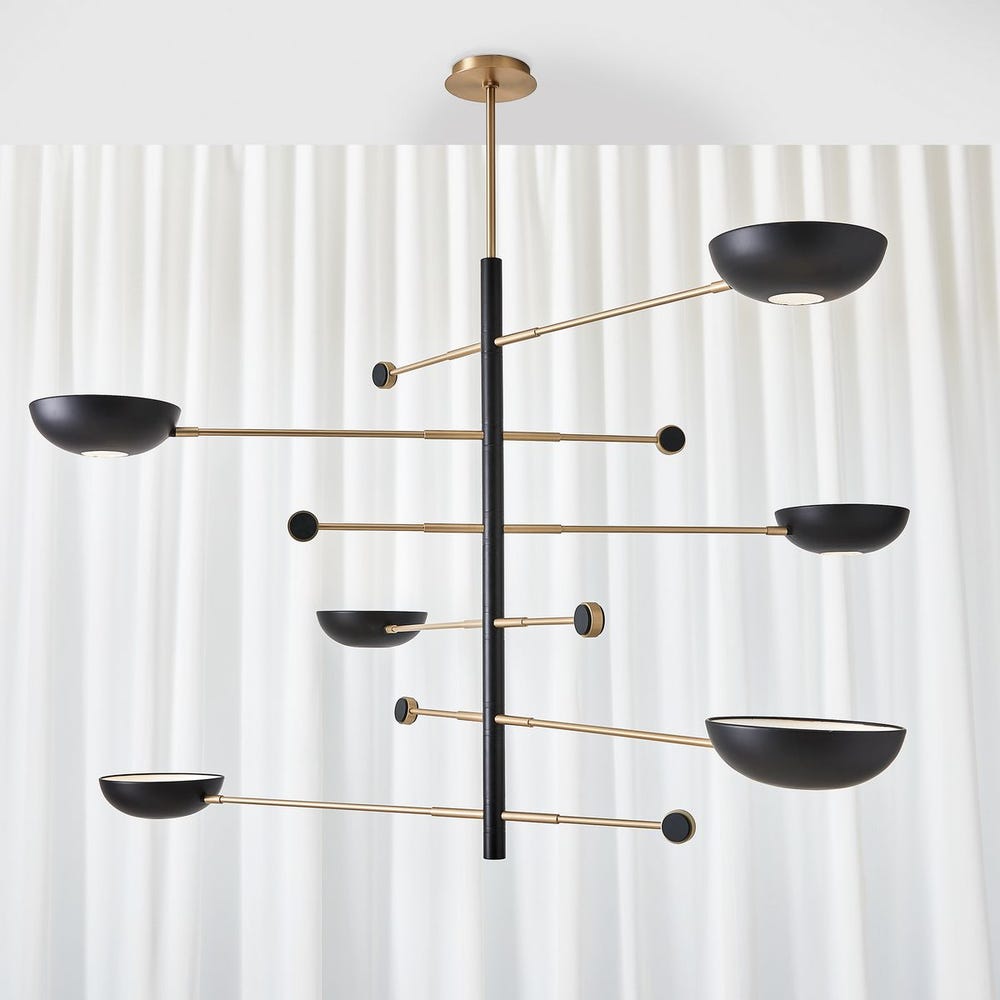 Swinger, 6 Lt Pendant - Black