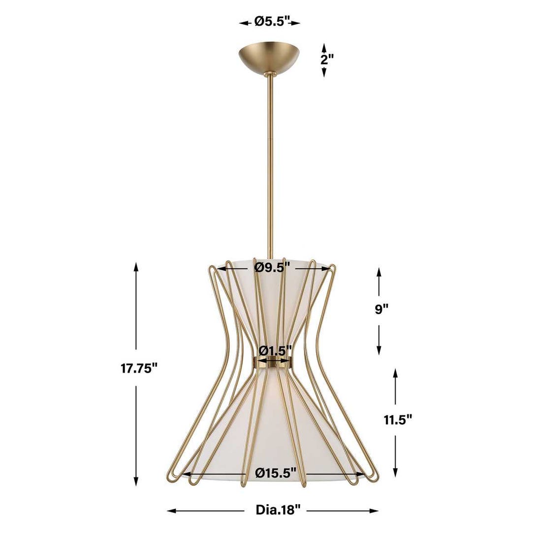 Boomerang, 2 Lt Pendant - Brass Small