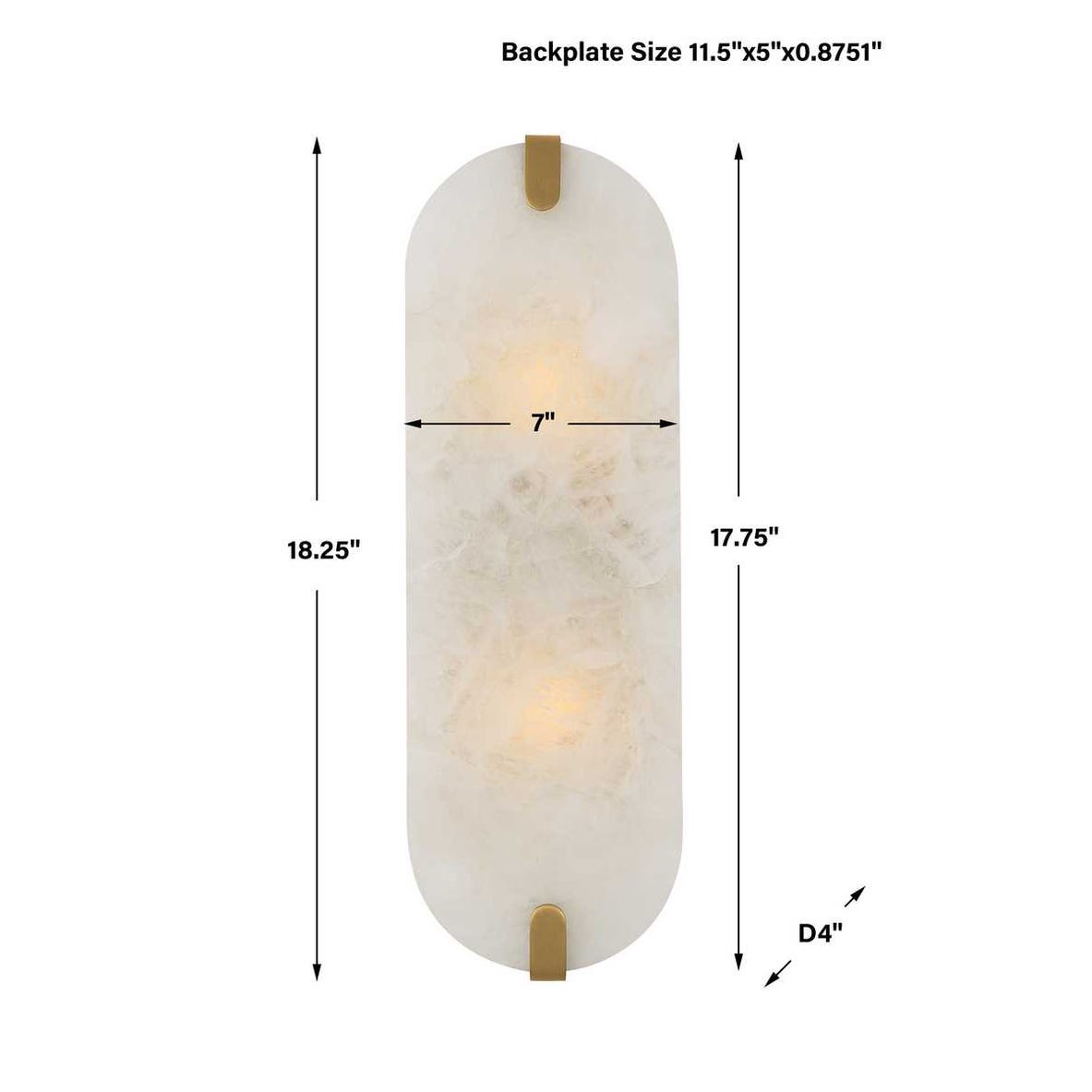 Lustrous, 2 Lt Sconce - Crystal