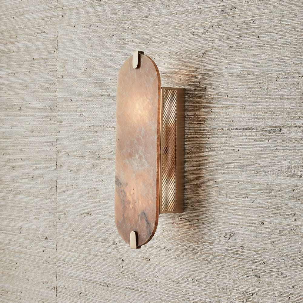 Lustrous, 2 Lt Sconce - Smoky Alabaster