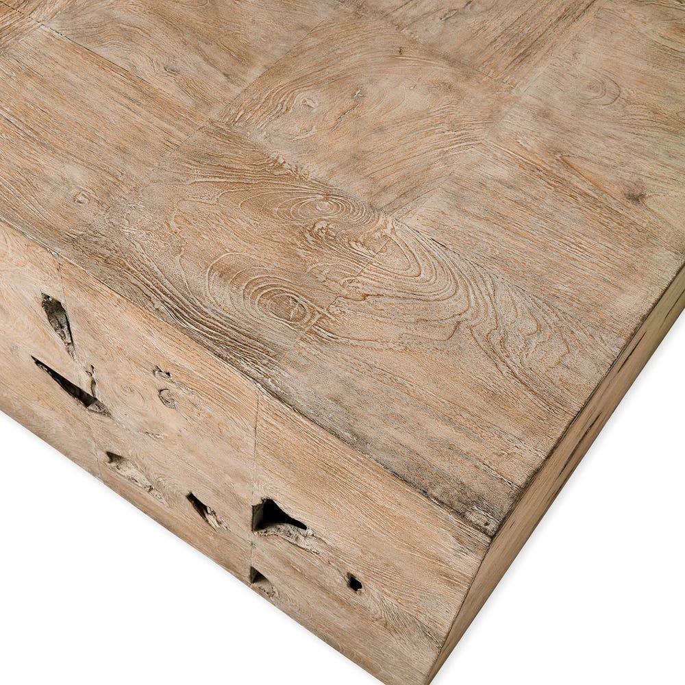 Teak Tac Toe Coffee Table - Light