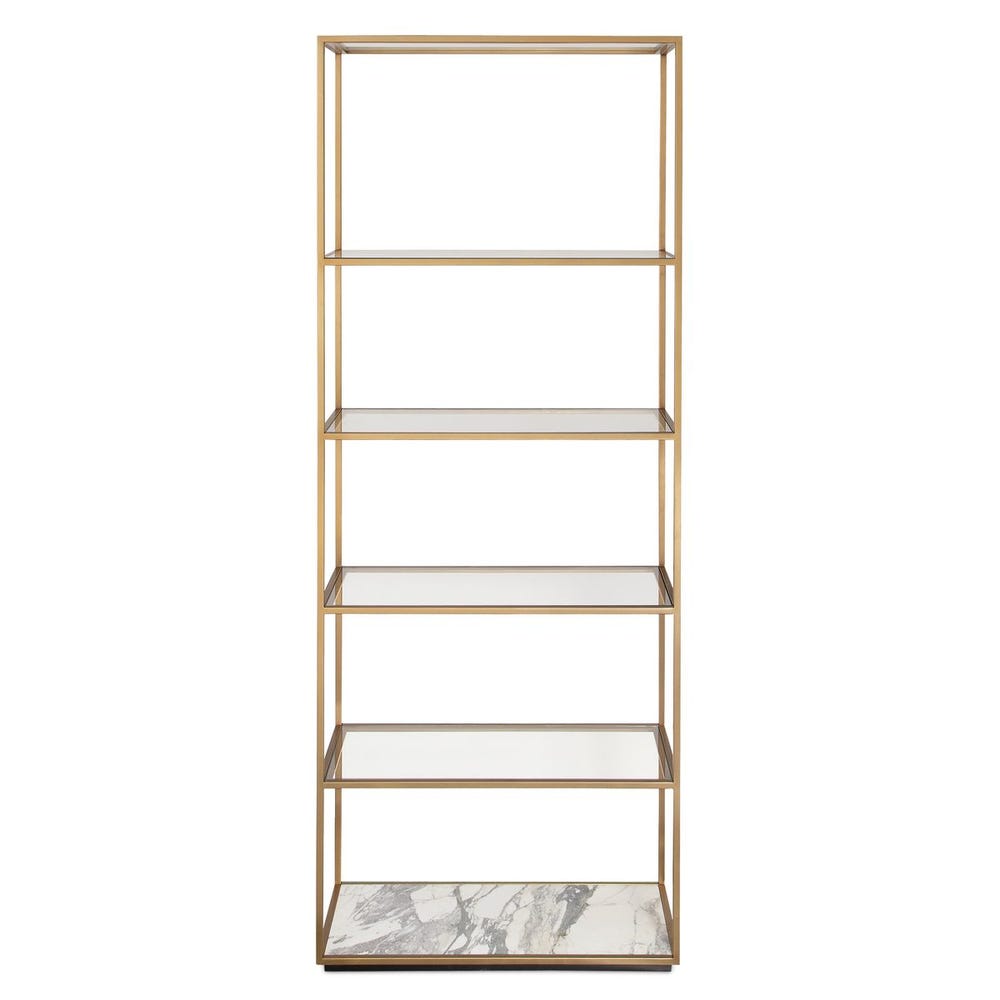Floating Plane Etagere - Marble/Brass