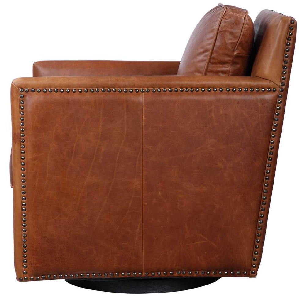 Roosevelt Swivel Chair - Cognac