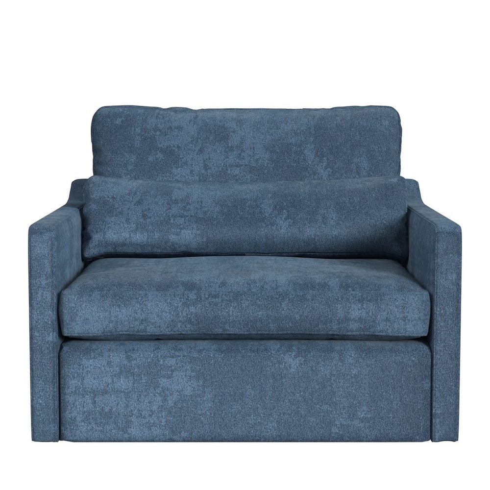 Slope Swivel Chair-and-a-Half - Lux Peacock