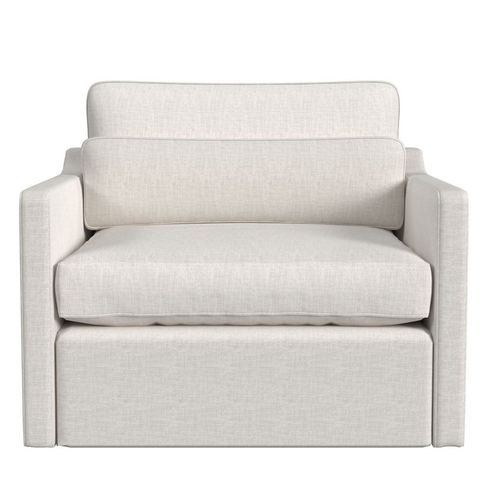 Slope Swivel Chair-and-a-Half - Lovely Linen Cream