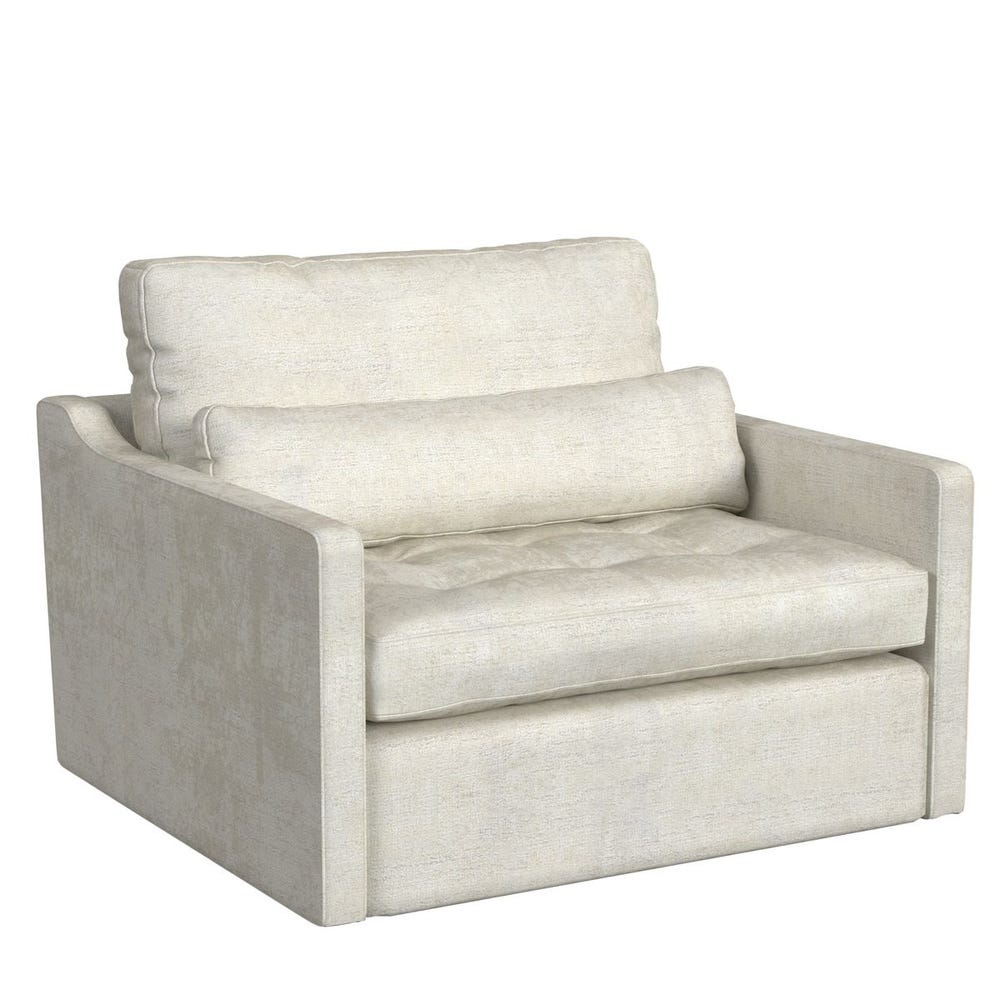 Slope Tufted Swivel Chair-and-a-Half - Splendor Sesame