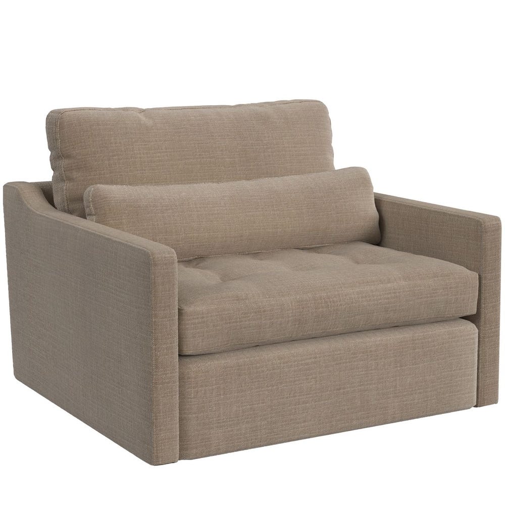 Slope Tufted Swivel Chair-and-a-Half - Lush Tawny