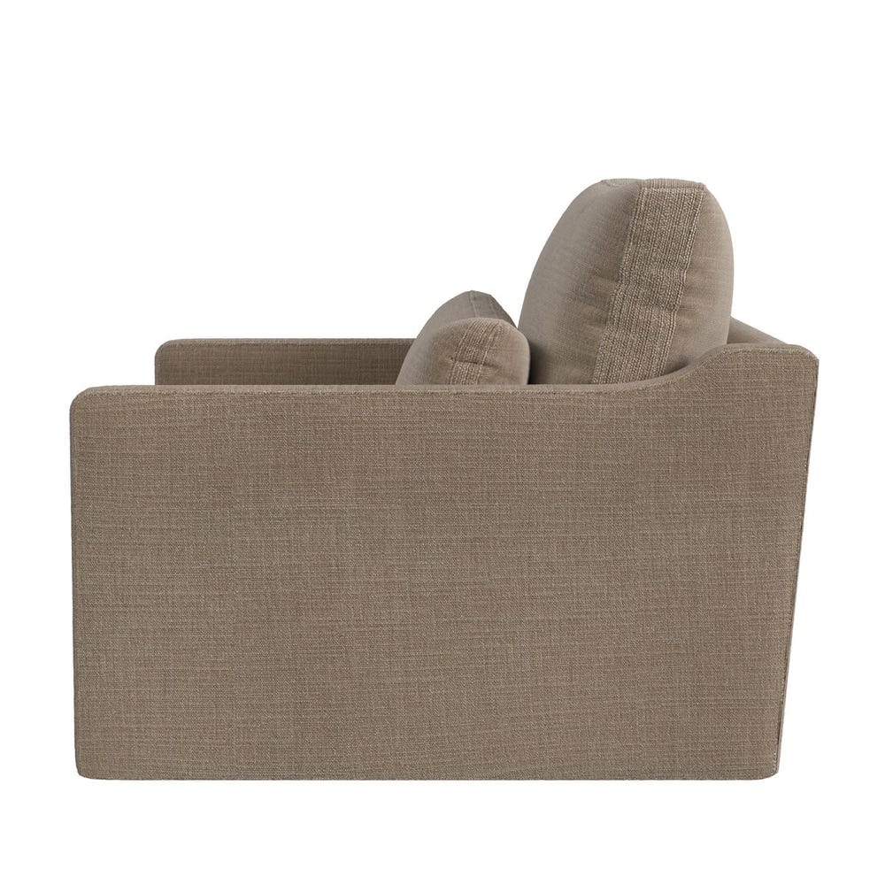 Slope Tufted Swivel Chair-and-a-Half - Lush Tawny