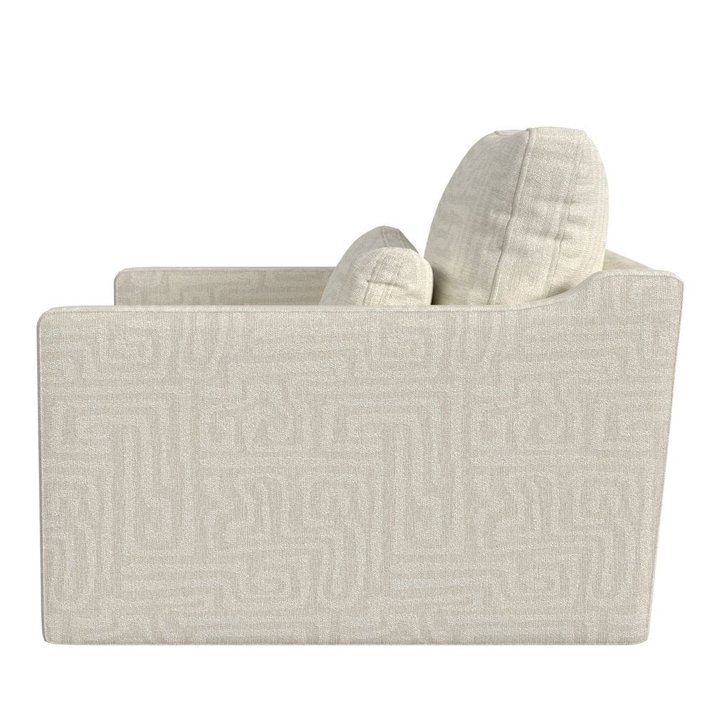 Slope Tufted Swivel Chair-and-a-Half - Maze Oyster