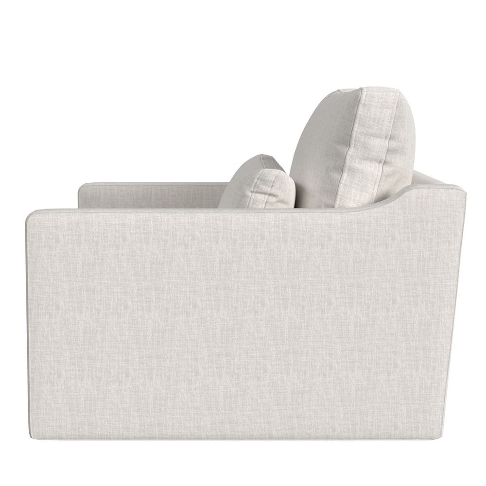 Slope Tufted Swivel Chair-and-a-Half - Lovely Linen Cream