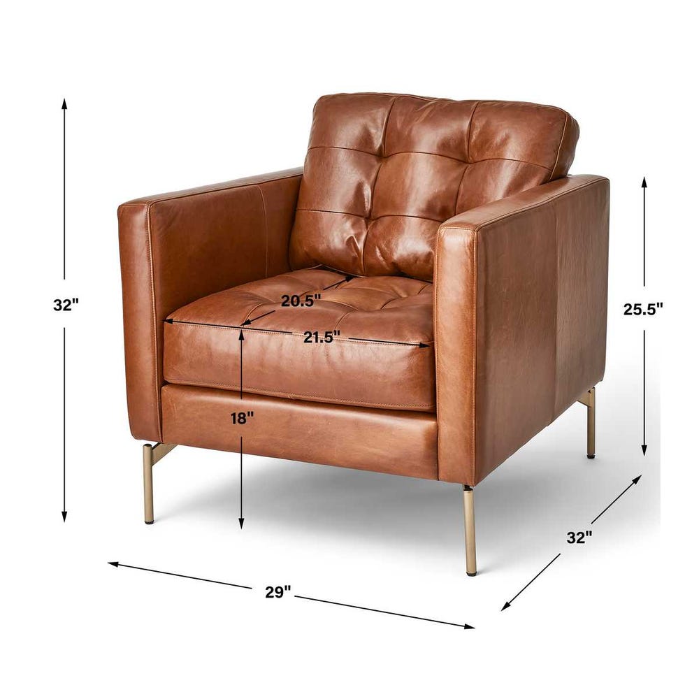 Ventura Chair - Caramel Leather