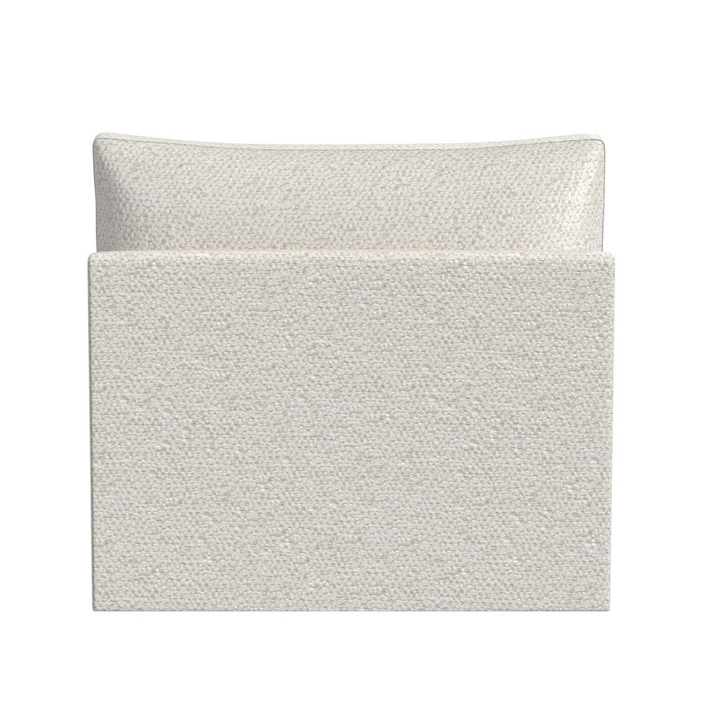 Great Plains Sofa, Alabaster/Linen Weave - Sectional with Ottoman - Cuddly Cream