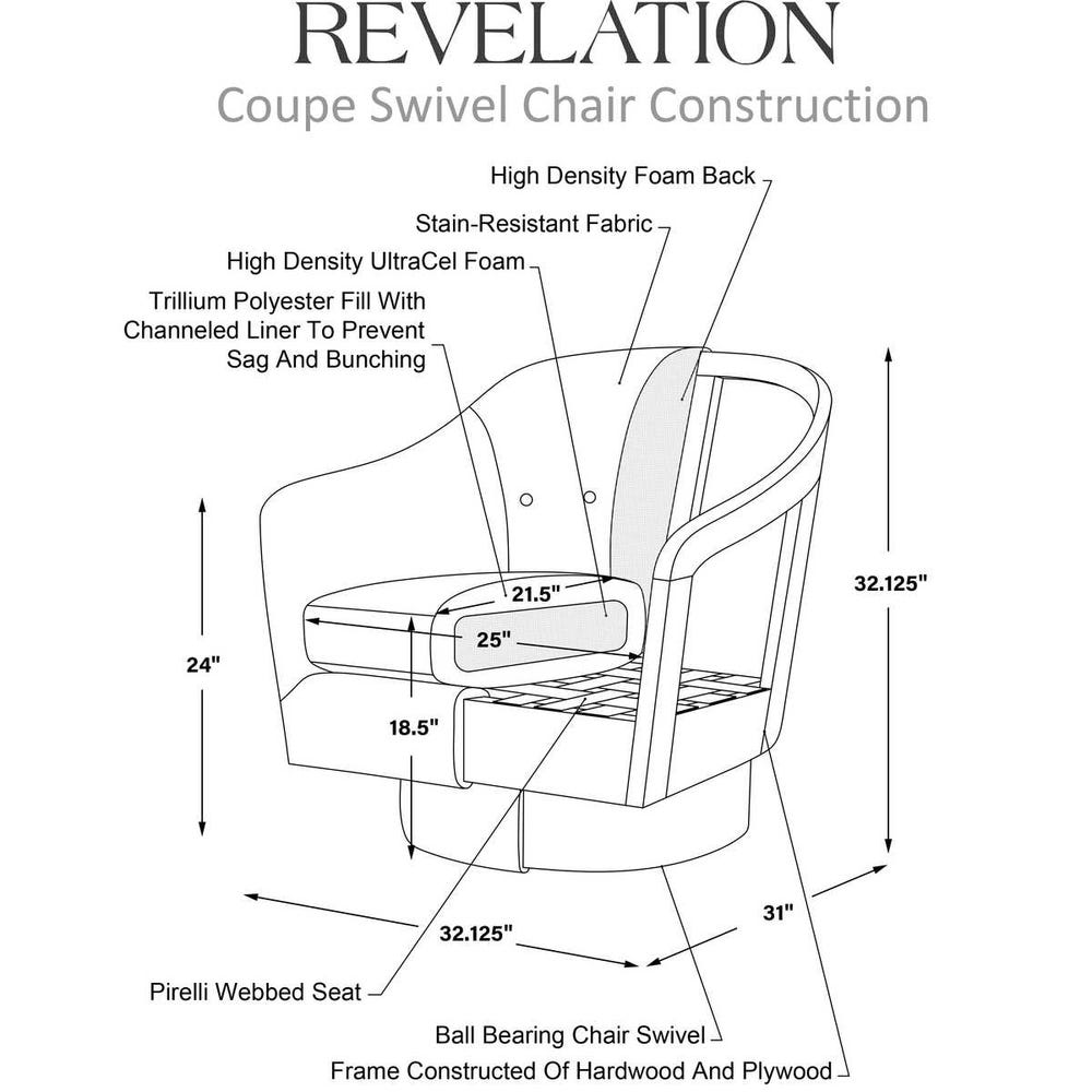 Coupe Swivel Chair - Maze Oyster