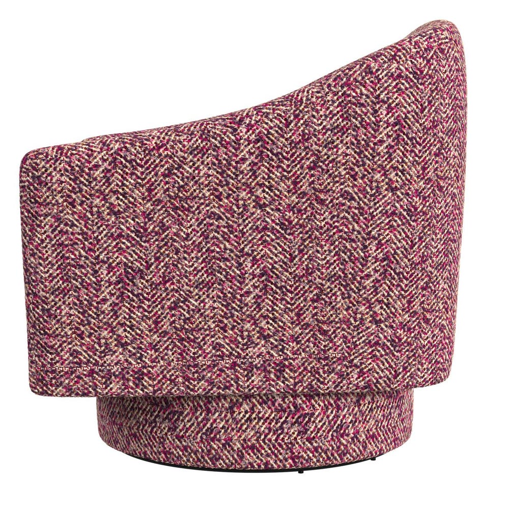 Coupe Swivel Chair - Tweedy Bird Purple Finch