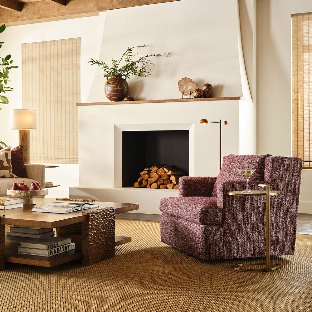 Unwind Swivel Chair - Tweedy Bird Purple Finch