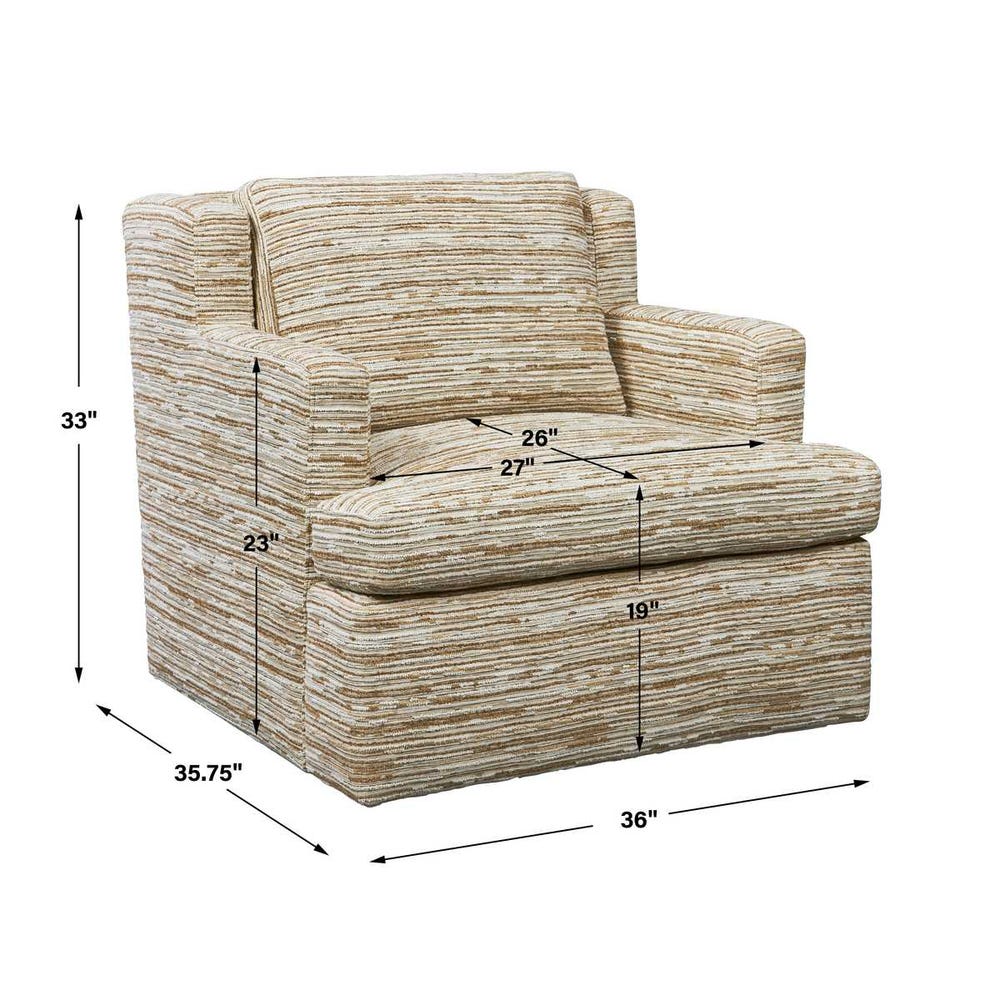 Unwind Swivel Chair - Rag Rug Wheat