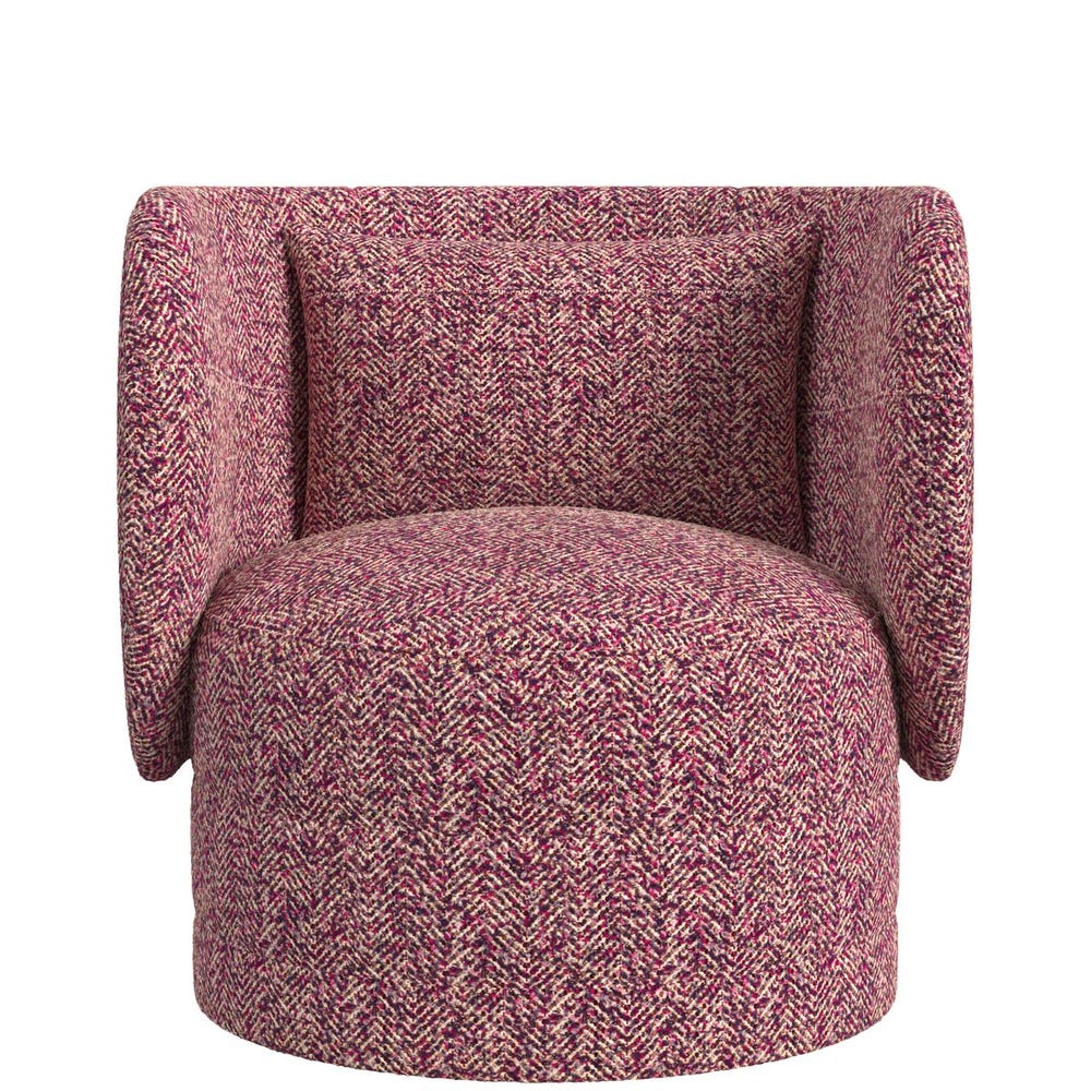 Sanctuary Swivel Chair - Tweedy Bird Purple Finch