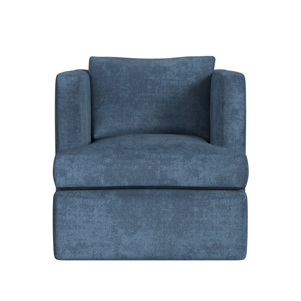 Elevated Swivel Chair - Lux Peacock