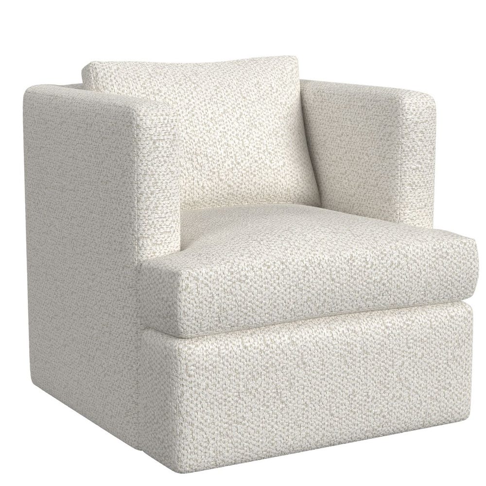 Elevated Swivel Chair - Cuddly Cream
