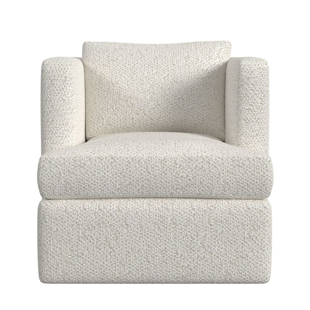 Elevated Swivel Chair - Cuddly Cream