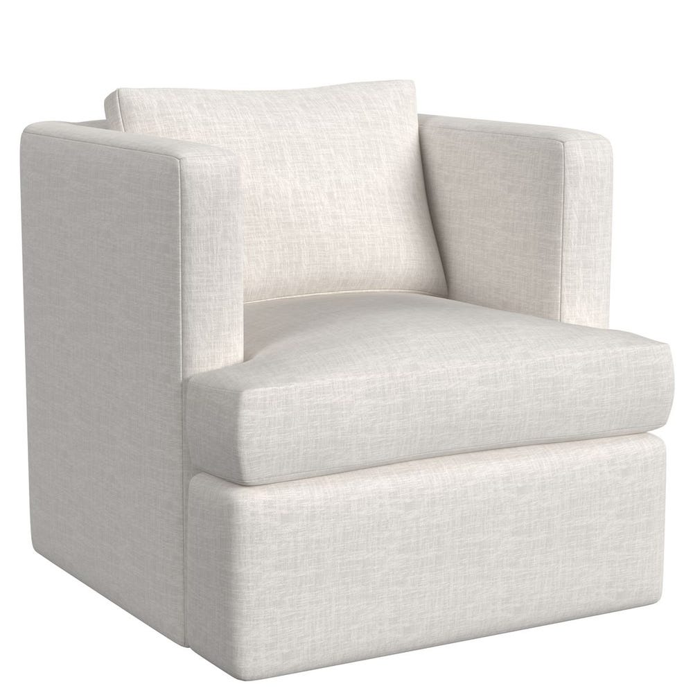 Elevated Swivel Chair - Lovely Linen Cream