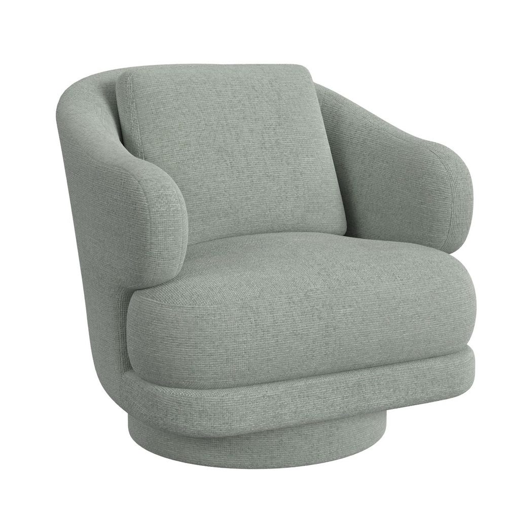 Cuddle Swivel Chair - Criss Cross Sea Salt