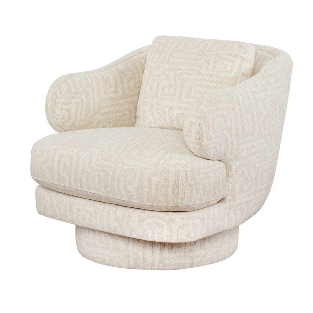 Cuddle Swivel Chair - Maze Oyster