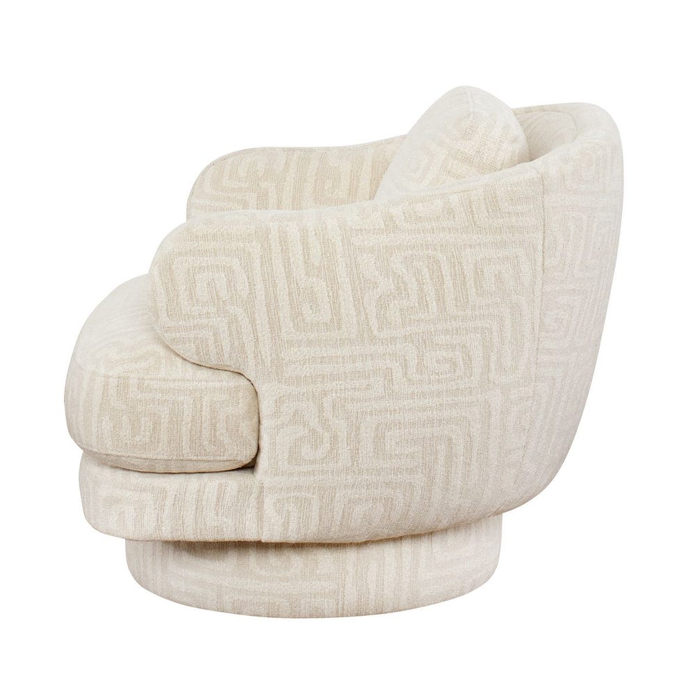 Cuddle Swivel Chair - Maze Oyster