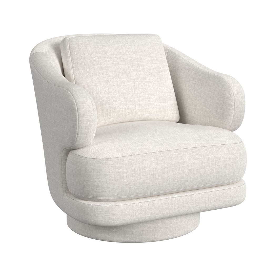 Cuddle Swivel Chair - Lovely Linen Cream