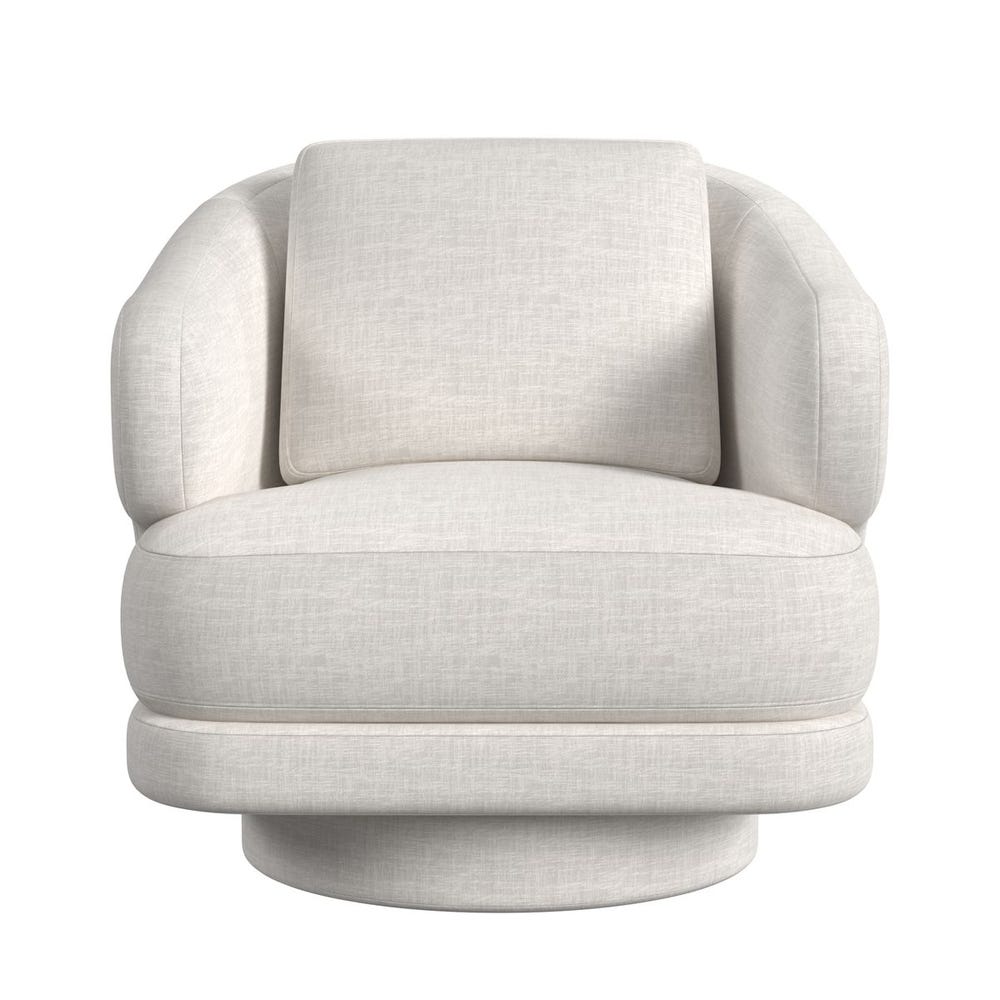 Cuddle Swivel Chair - Lovely Linen Cream