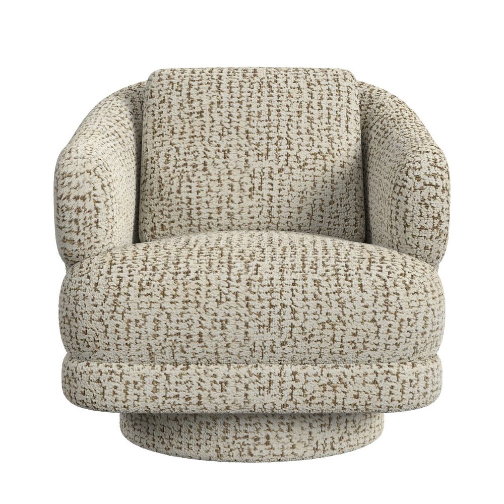 Cuddle Swivel Chair - Hopscotch Creamy Espresso